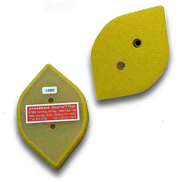 Dynabrade 3-3/4"x2-3/8" Teardrop Shaped Disc Pad - DY 57953