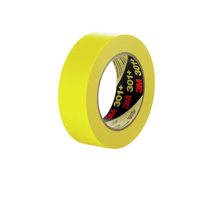 3M Performance Yellow 24mm x 50M 301+ Masking Tape - 3M 64751