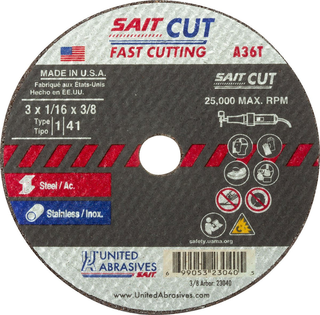 Sait 4 x .035 x 5/8 Ty-1 A36T Cut-Off Wheel - Open Box 88pcs - 23063