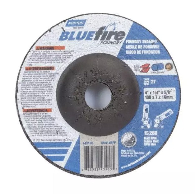 Norton 9 x 1/4 x 7/8 Heavy Duty BlueFire Grinding Wheel 20pk - N66252843260