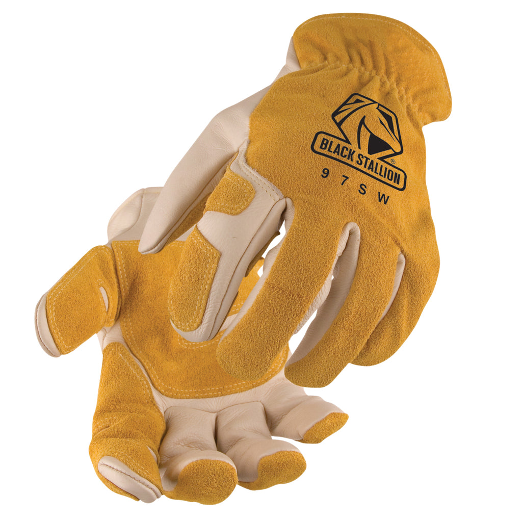 Revco Grain Cowhide Reinforced Palm Driver's Glove Large - 97SWL