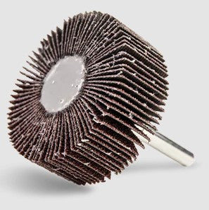 1-1/2" x 1/2" x 1/4" Shank 120 Grit Mounted Flap Wheel 10 pk - Wendt 110387