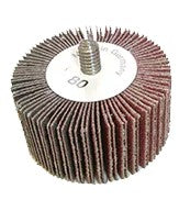 Black Hawk 1x1x1/4 Mounted Flap Wheels - 40 Grit Aluminum Oxide Sanding Wheel (25-Pack) For Die Grinder