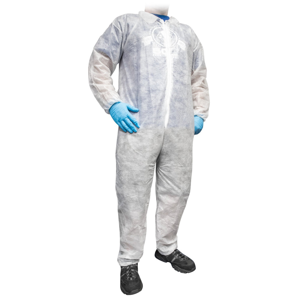 AES Industries Zip Front Disposable Coverall XL - 1490