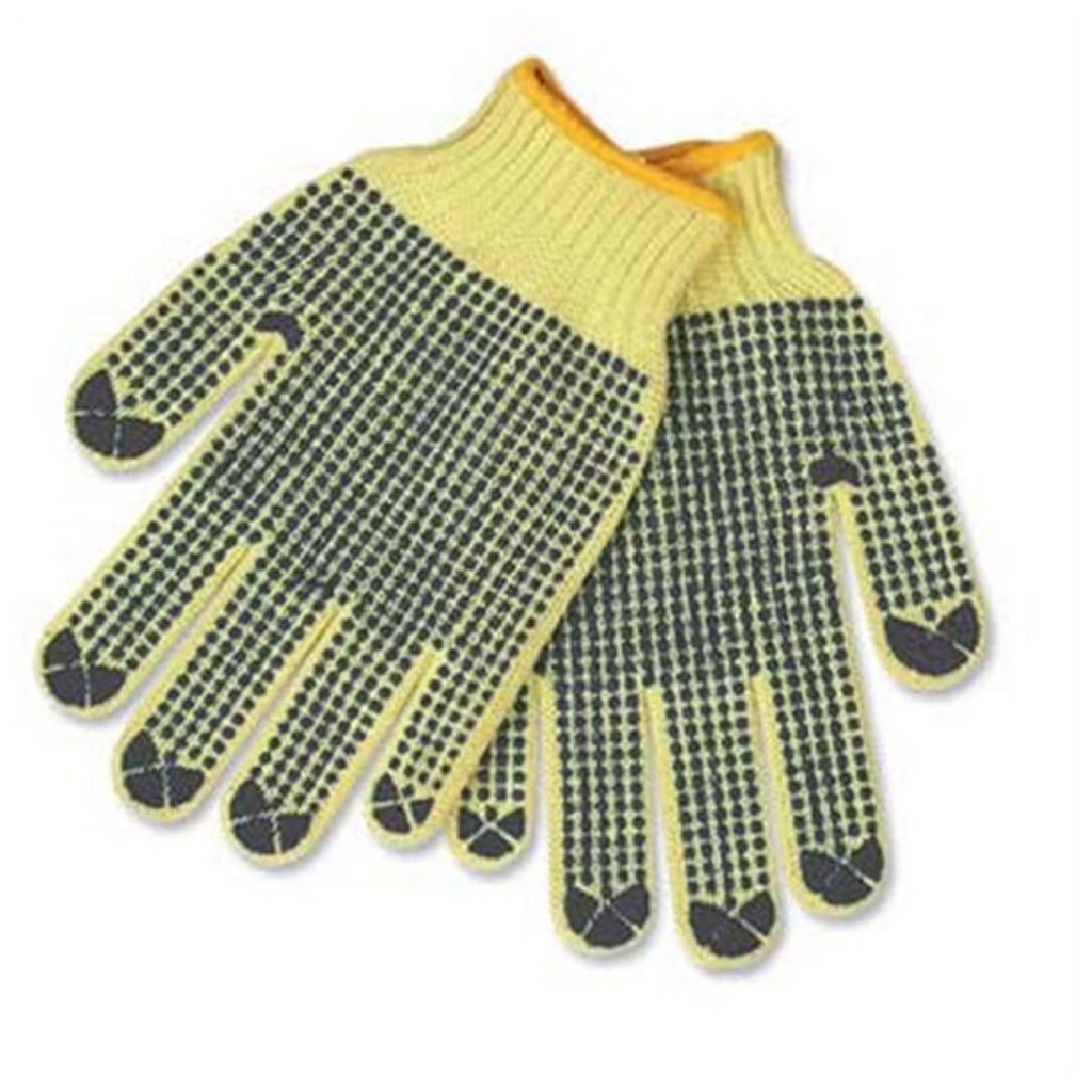 Revco Kevlar Knit Reversible Gloves with PVC Gripping Dots Large - KN-18GD