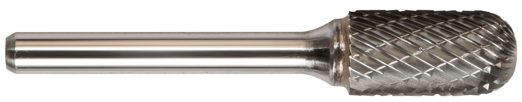 Drillco Solid Carbide Cylindrical Ball Nose Double Cut Burs - 7CDC - Select Size for Pricing